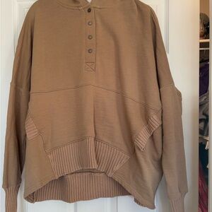 Bucket List Oversized Hoodie in Tan
